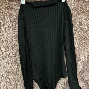 Black high neck body suit